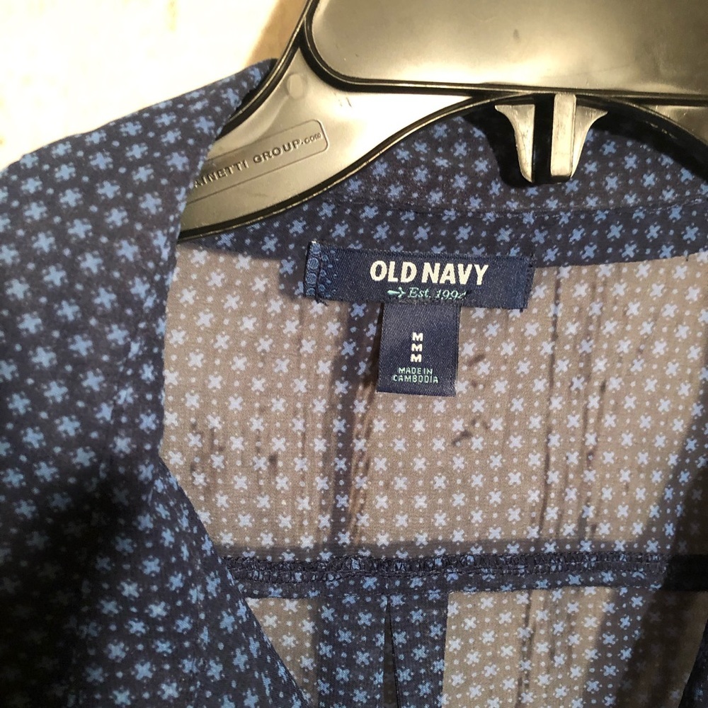 EUC Sheer Old Navy Patterned Polyester Blouse - Picture 5 of 7